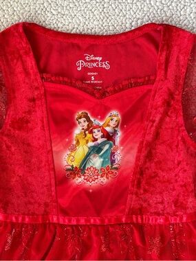 Disney Red Princess Dress with Multicolor Princess Art